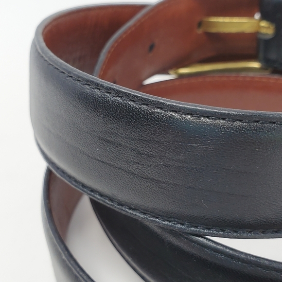 COACH BLACK LEATHER BELT GOLD BUCKLE MEN SIZE 40 CLASSIC PROFESSIONAL BUSINESS - Picture 14 of 14